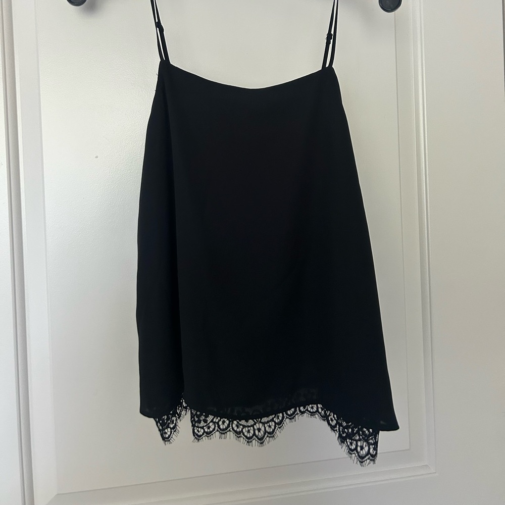 NWT black lacy tank
